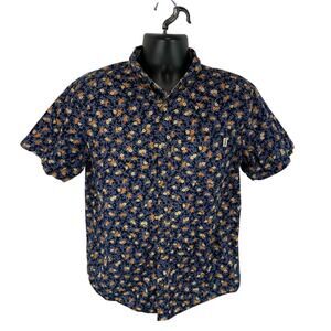 Dravus Floral Short Sleeve Shirt Size Medium Preppy Casual